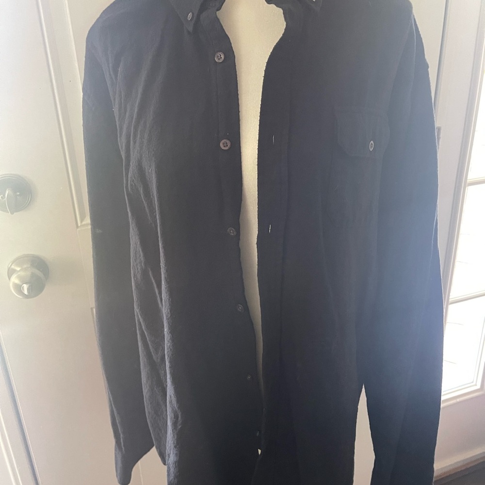 Five Four Black Casual Button Down Shirt